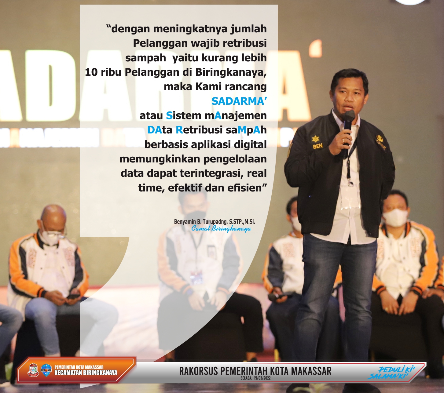 Gambar PRESENTASI INOVASI CAMAT BIRINGKANAYA DI RAKORSUS PEMERINTAH KOTA MAKASSAR